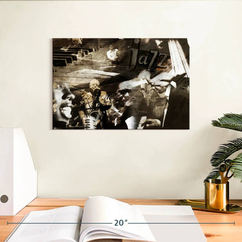 Abarca Collage Jazz, 8" H x 12" W