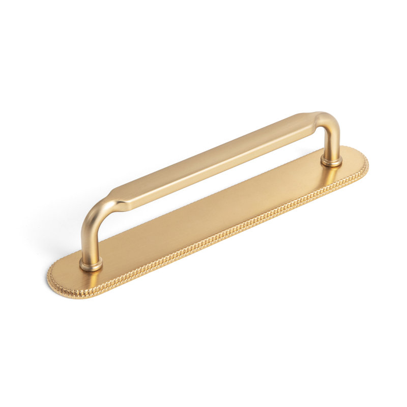 Poignée barre délicate avec plaque arrière (G020), 5", Bronze champagne