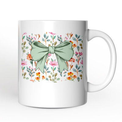 Tasse à motif floral avec nœud floral Coquette