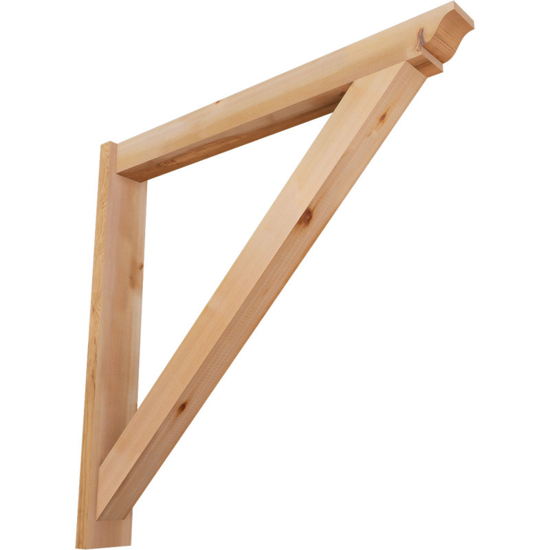 Persienne traditionnelle en bois rustique, P 42 po x H 42 po, Cèdre rouge de l'Ouest l 5 1/2 po (lisse)