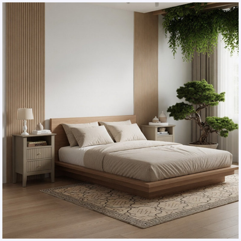 Ensemble de 2 tables de chevet cannelées à 2 tiroirs de 18 po, tables de chevet de chambre à coucher beige moderne, tables de bout avec canapé et rangement