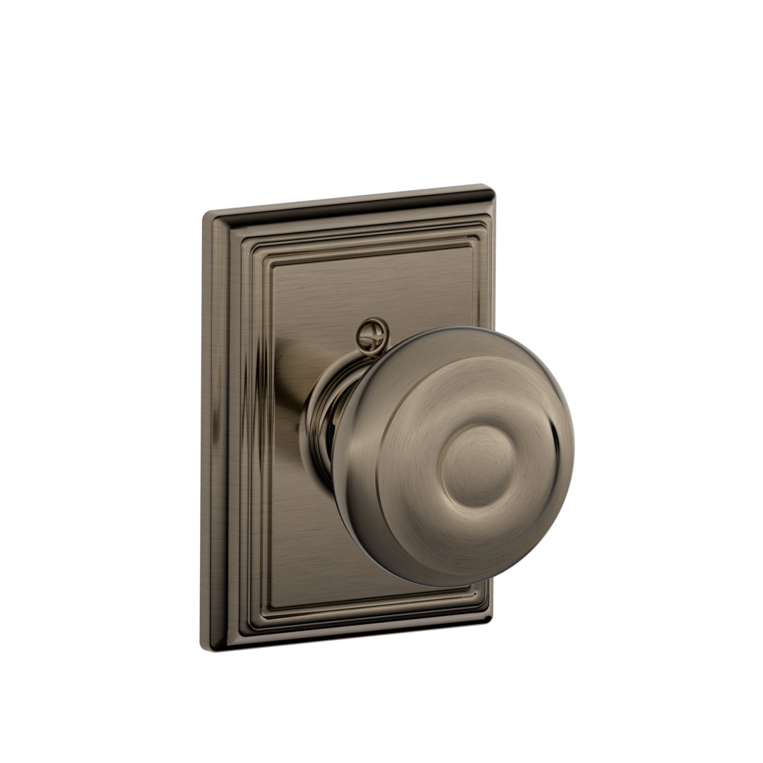 Georgian Single Dummy Knob with Addison Trim Schlage