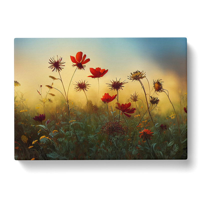 Enticing Wildflowers Floral - Wrapped Canvas, 50cm H x 76cm W x 3cm D
