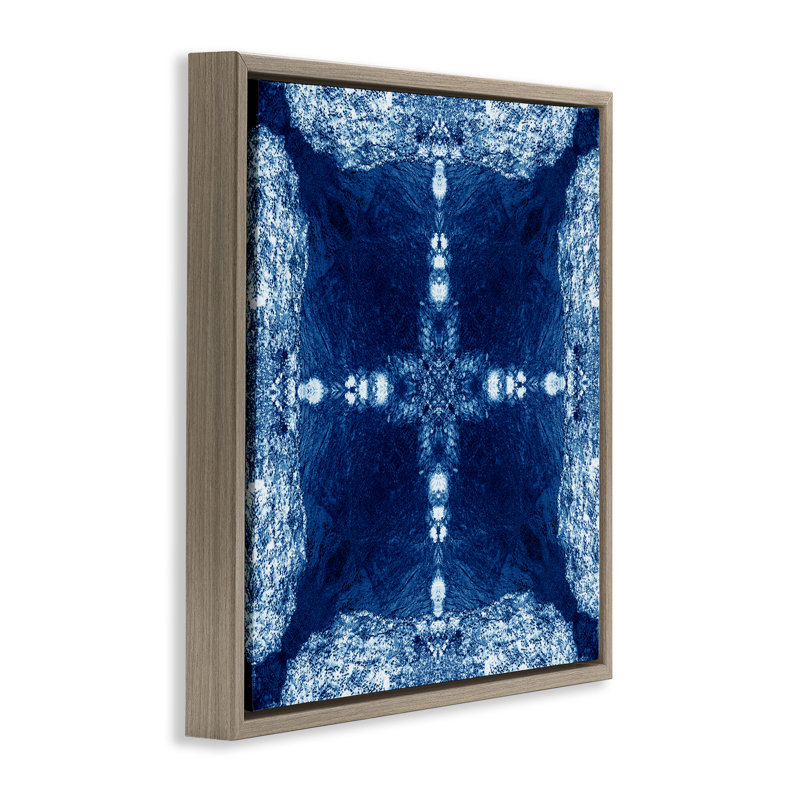 Cadre flottant élégant de style mosaïque par El Perkin, Cadre flottant orme Montalcino, H 18 po x l 18 po