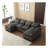 Modern Large Fabric U-Shape Sectional Sofa-1536394479