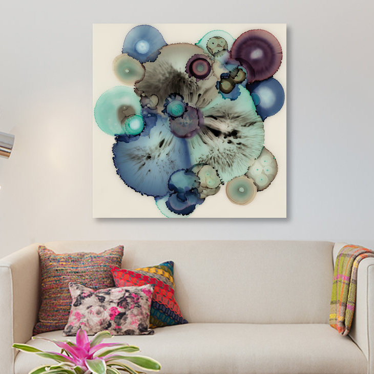 « hypothèse », impression sur toile, H 37 po x l 37 po x P 1,5 po, Pas de tapis, Toile tendue