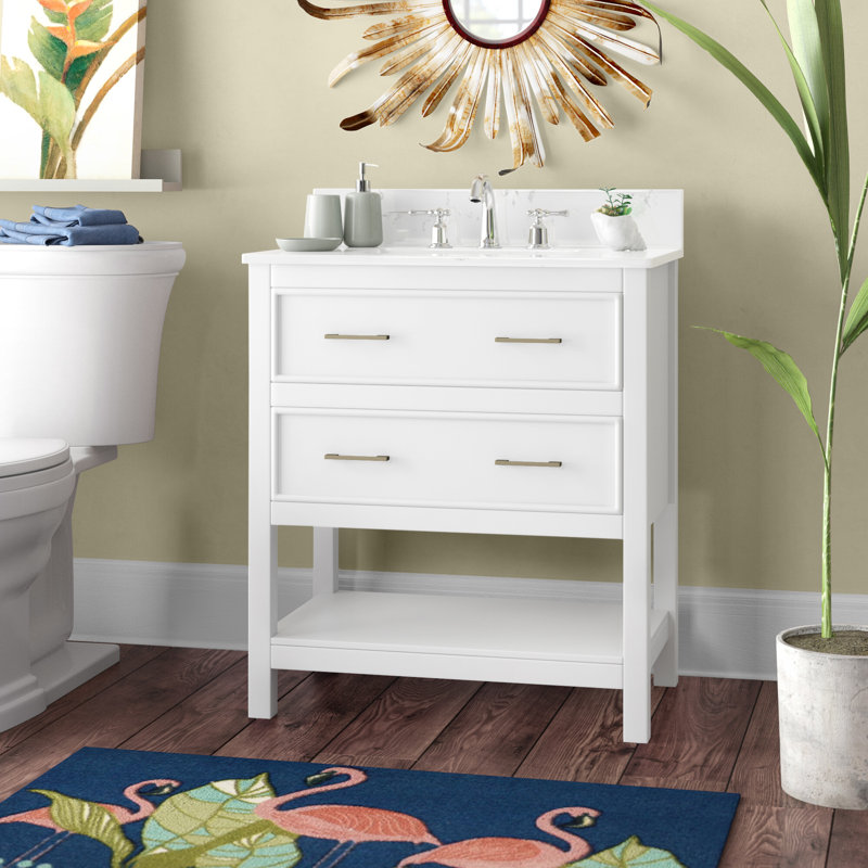 Ensemble de meuble-lavabo simple 30 po Jimerson, Blanc