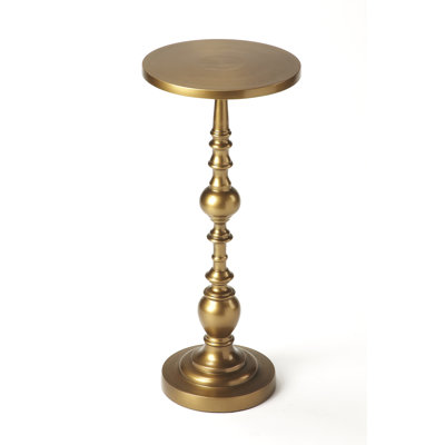 Darien Round Pedestal 10"W Side Table