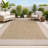 Kaliee Coastal Casual Wide Stripe Border Beige/Cream Indoor/Outdoor Rug-65485711