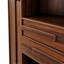 Armoire de rangement autoportante avec porte cannelée, 2 tiroirs et tablettes ouvertes, organisateur polyvalent pour diverses pièces