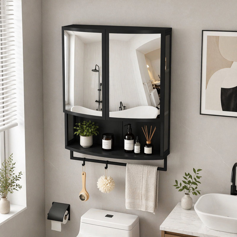 Armoire 23,62 po, Noir