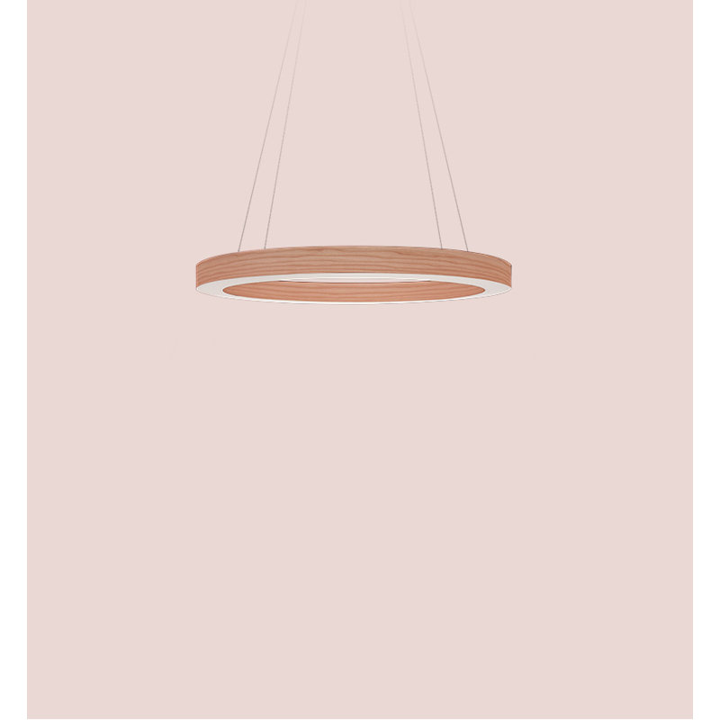 Oh! Line 1 - Light LED Pendant, Pale Rose, 2" H x 23.6" W x 23.6" D