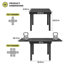 Table de salle à manger d'extérieur en aluminium pour 4 à 6 personnes -579926329