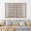 «Neutral Linear Minimal Abstract Wall Art Decor», reproduction encadrée sur toile 2 pièces-129189708-129189705