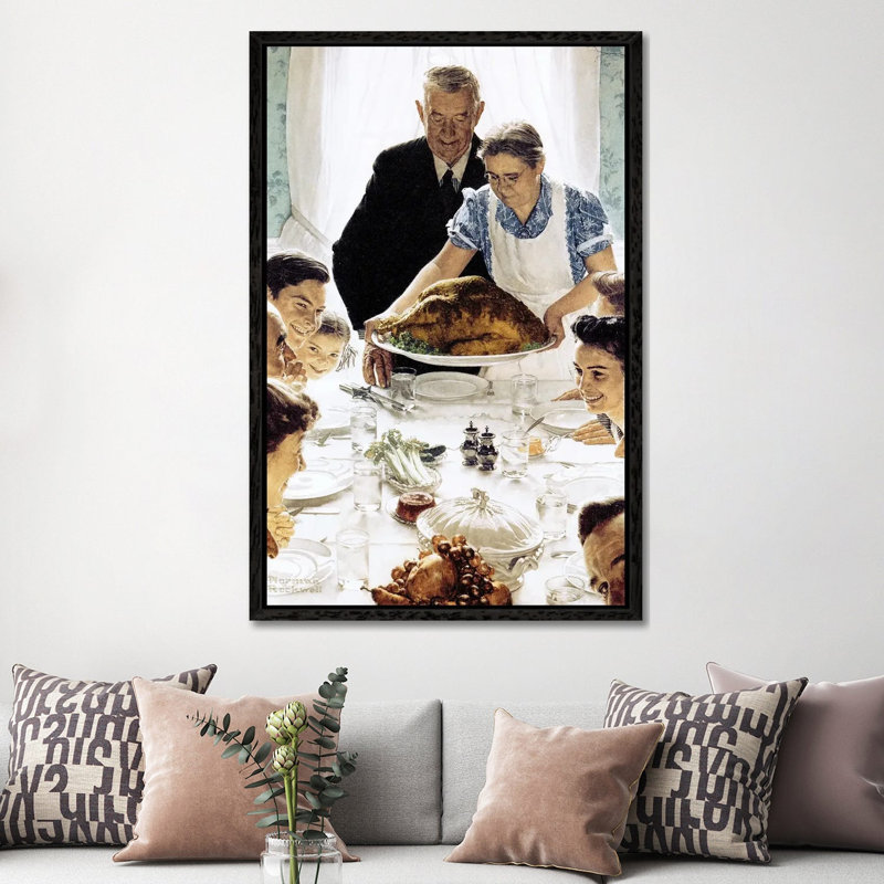 Freedom From Want by Norman Rockwell - Gallery-Wrapped Canvas Giclée on Canvas, 101.6 cm H x 66.04 cm W, Black
