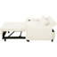 Lit 2 places beige avec structure stable et abri de salon escamotable-2138682086