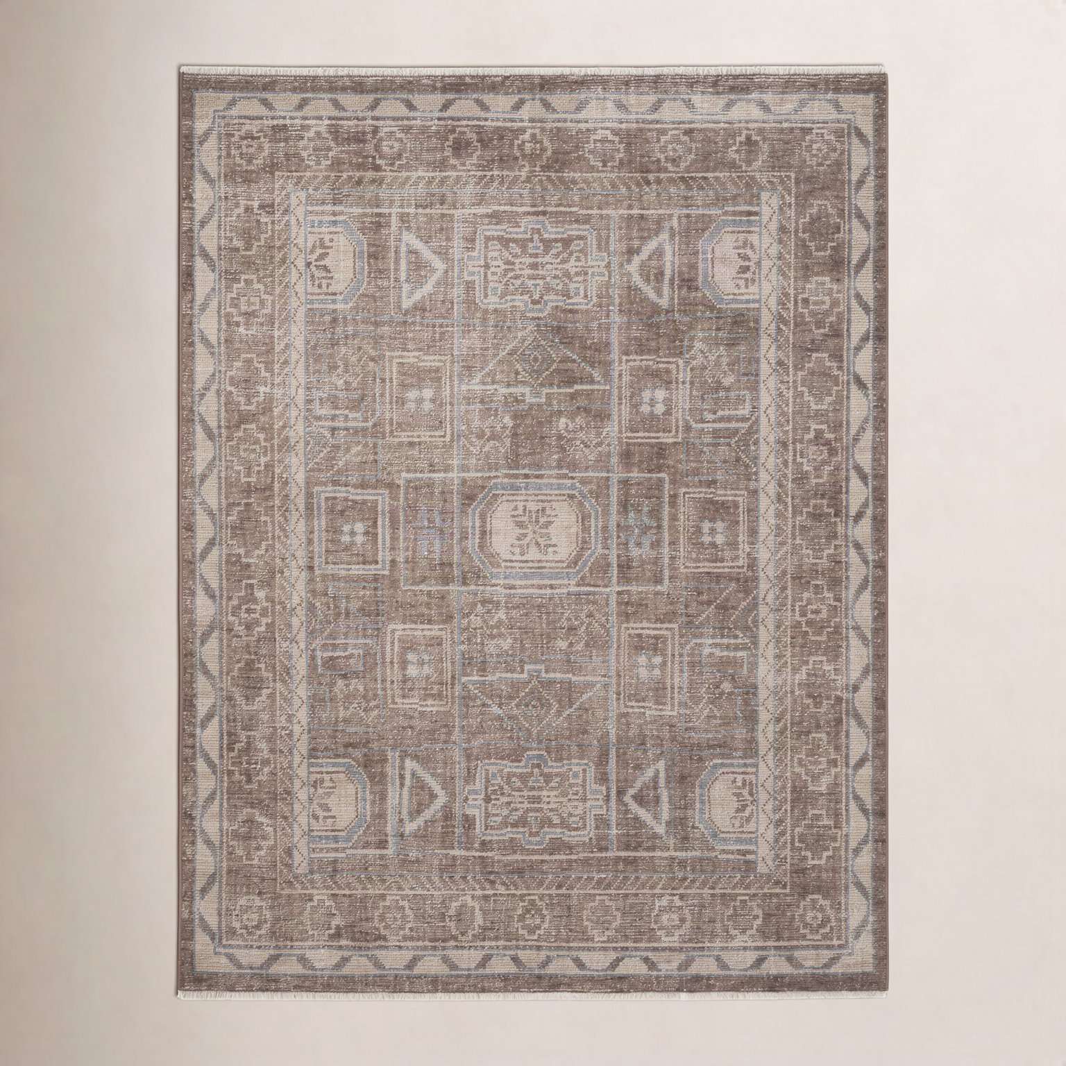 Mira Vine Hand-Knotted Oriental Wool Rug, Rectangle 7'9" x 9'9"