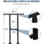 Rails réglables pour l'extérieur pour les marches, ensemble de rampes d'escalier en métal noir à 1 ou 5 marches pour porche et terrasse-121783929