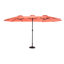 Parasol d'extérieur double 14,8 pi - Orange. Auvent 100%, utilisation facile du parasol. Pour la cour, le bord de la piscine et la pelouse en tissu, pratique