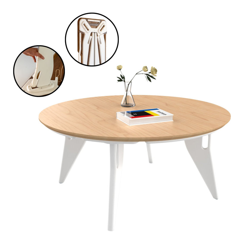 Table basse Hoek, Beige, Blanc