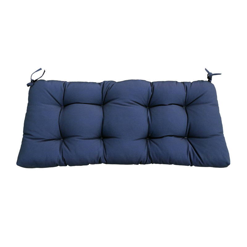 Outdoor Bench Cushions, Solid Color, Navy