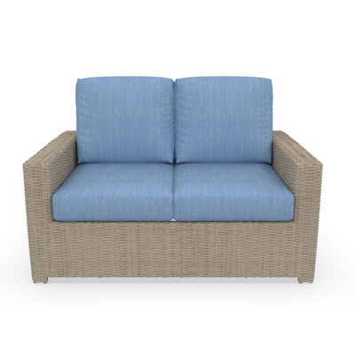 Henri Outdoor Loveseat With Sunbrella Cushions