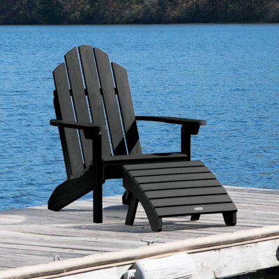 Chaise Adirondack en plastique avec repose-pieds Anette