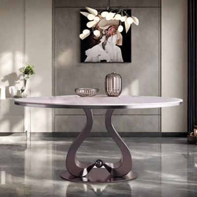 Light luxury round modern simple dining table