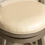 Tabouret de 24 po de hauteur comptoir avec dossier à lattes et mécanisme pivotant, gris patiné, cuir gris français-561400669