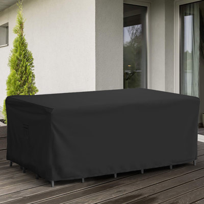 Patio Waterproof Table and Chair Set Cover, Black by Arlmont & Co.