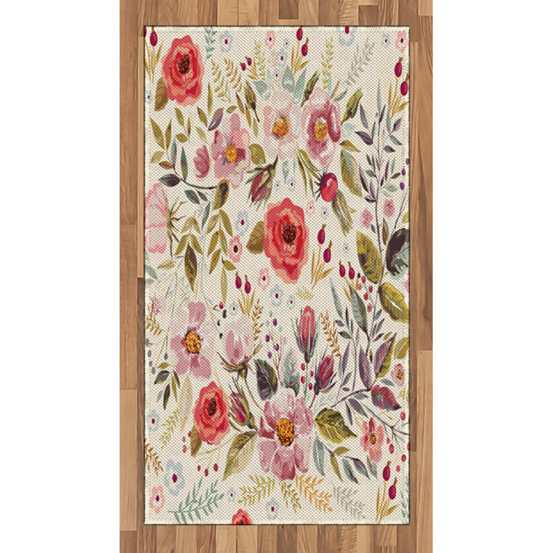 Shabby Colorful High Density Long Fiber Poly Threads Decorative Area Rug Carpet, Rectangle 2'7" x 5'