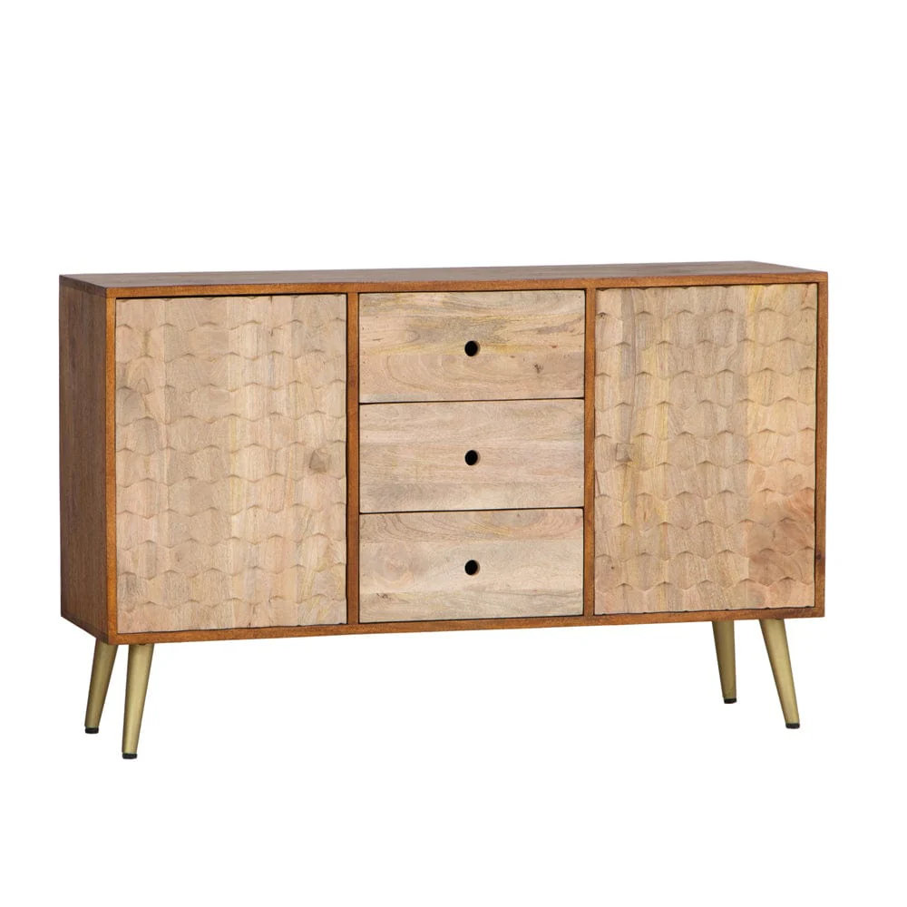 Sideboard Adekunle aus Massivholz 130 cm