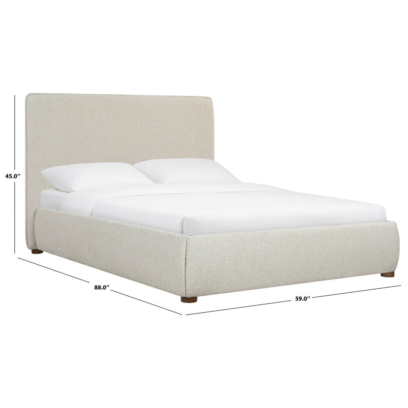 Callahan Upholstered Bed, Full / Double, Oatmeal Boucle