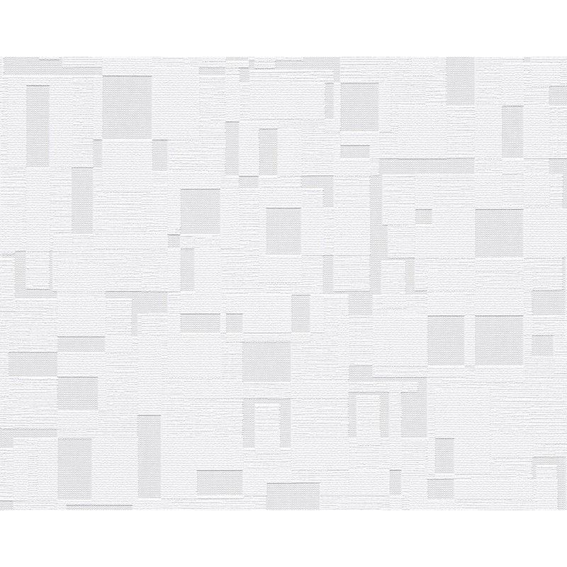 Rouleau de papier peint massif 33 pi x 21 po textile natural fraîche Pennell, Blanc / Gris