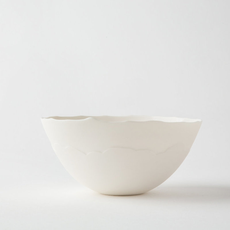 Bol décoratif en porcelaine blanche Dentelle