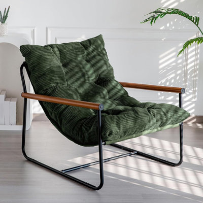 Fauteuil d'appoint moderne, fauteuil de salon confortable avec structure métallique robuste, fauteuil élégant pour chambre, salon et maison