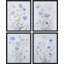 «Blue Flowers Wildflower Floral Botanical», impression sur papier 4 pièces-97782748-97782749
