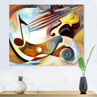 Abstrait coloré, impression sur toile - Guitare V
