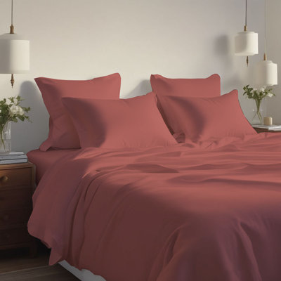 Hotel Luxurious Bamboo Blend Deep Pockets Breathable Cooling Bed Sheet Set 2000 Series