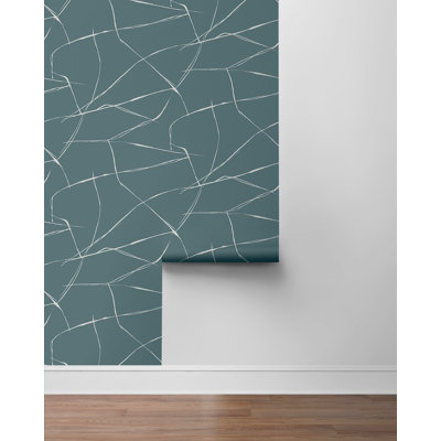 Ivy Bronx Ebony & Eggshell Inkwork Abstract Peel And Stick Wallpaper