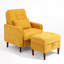 Upholstered Armchair with Footstool-1354990035