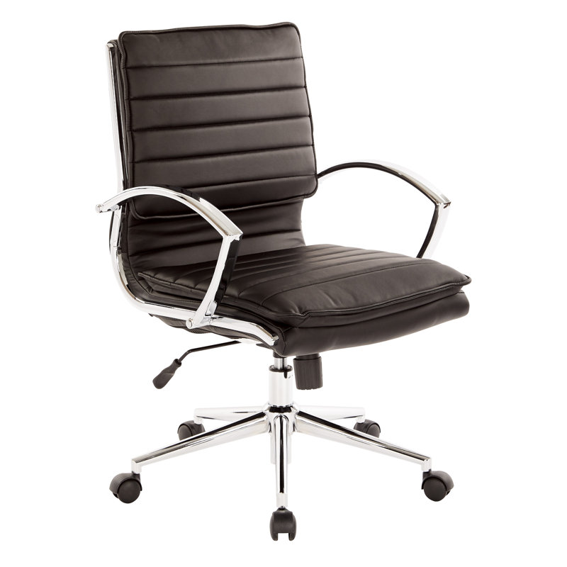 Mid Back Manager's Faux Leather Chair, Espresso