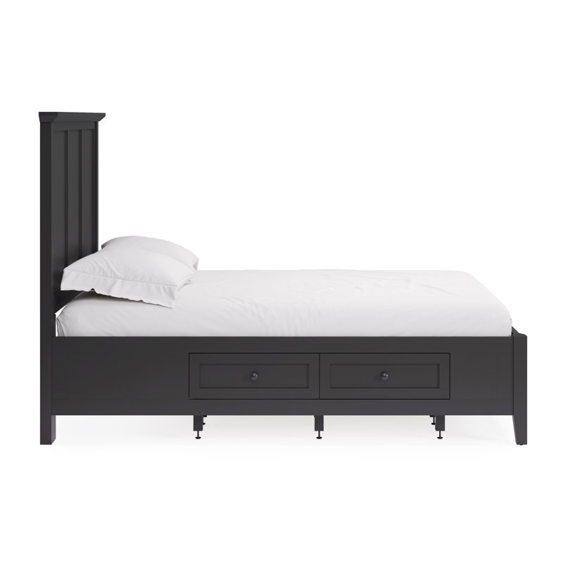Renee Storage Platform Bed, California King, Raven Black