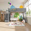Lit mezzanine double en bois massif Unarosel avec garde-robe intégré, tablettes et escaliers-1247025118-1247025116