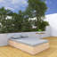 Lit de jour inclinable en rotin de 47 po de large avec coussins-1118267335