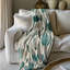 Elegant Teal Petals - Couverture sherpa de qualité supérieure 1 pièce-101949509