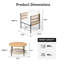 Ensemble de conversation pour 4 personnes avec chaises en corde tissée et table d'appoint