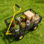 Chariot de jardin pliant en acier avec grilles amovibles