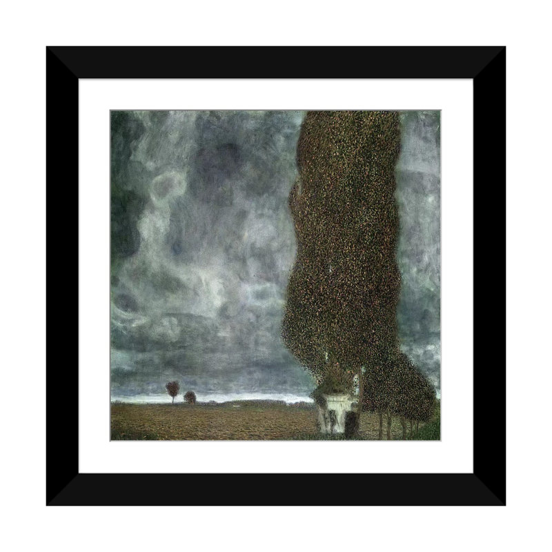 «Approche de l'orage (le grand peuplier II) 1903», reproduction sur toile, H 16 po x l 16 po x P 1 po, Papier avec cadre noir