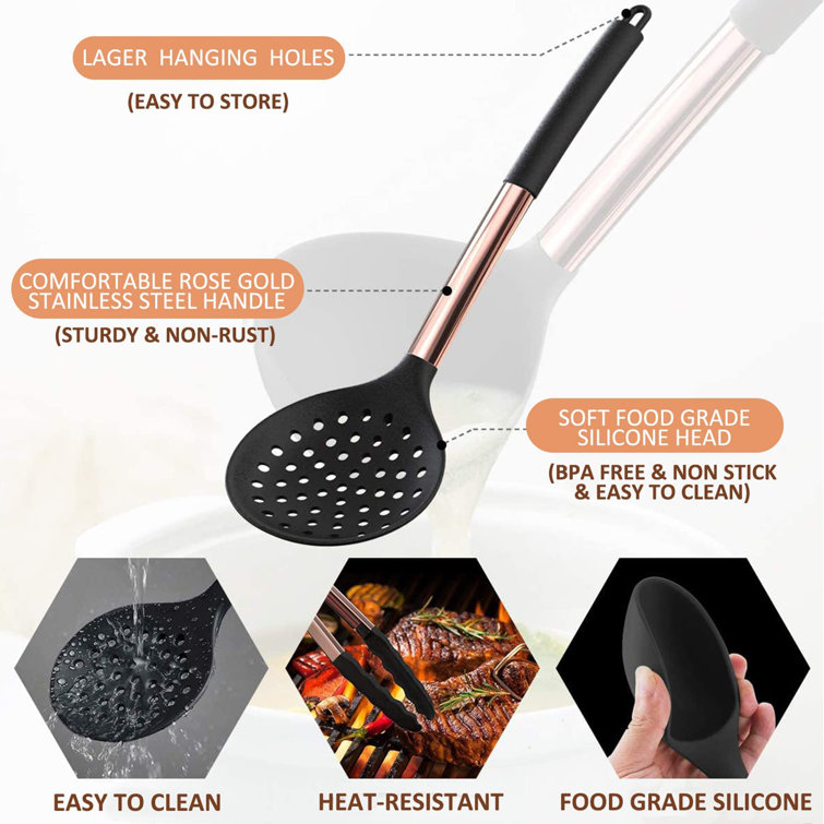 Spoon Smooth Long Handle Stainless Steel Cooking Spoon Durable